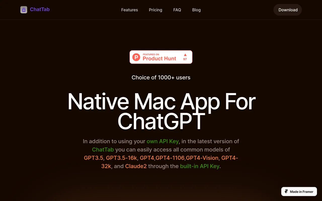Screenshot of ChatTab