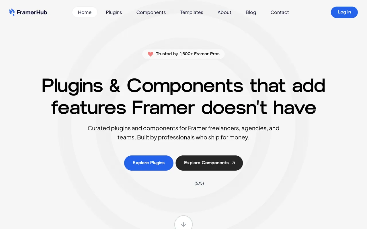 Screenshot of FramerHub