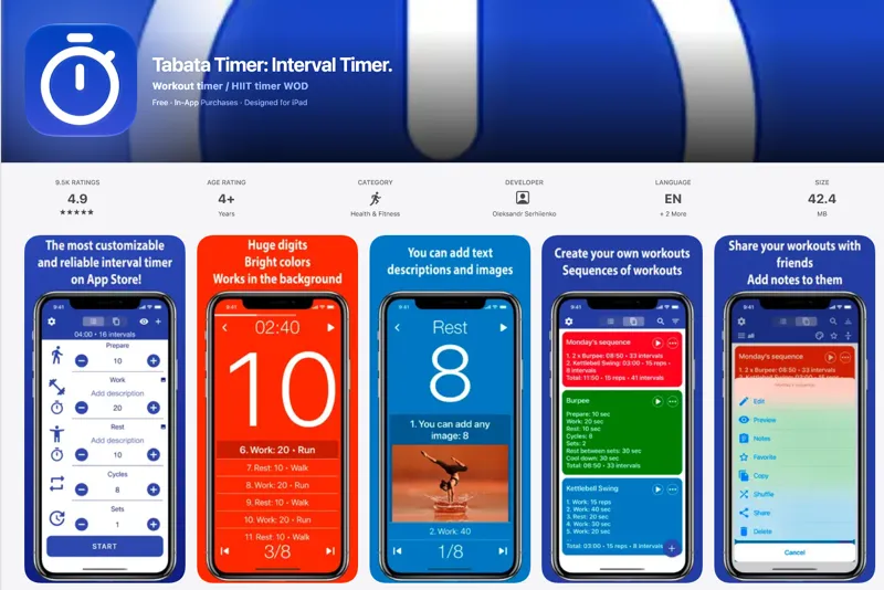 Screenshot of Tabata Timer: Interval Timer
