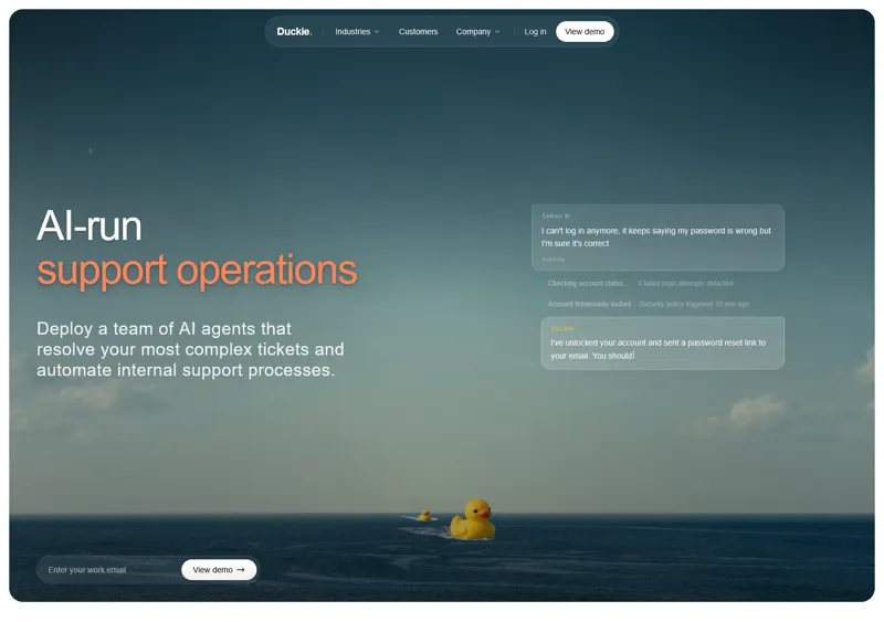 Screenshot of Duckie