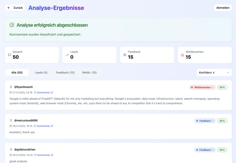 Screenshot of CommentInsights