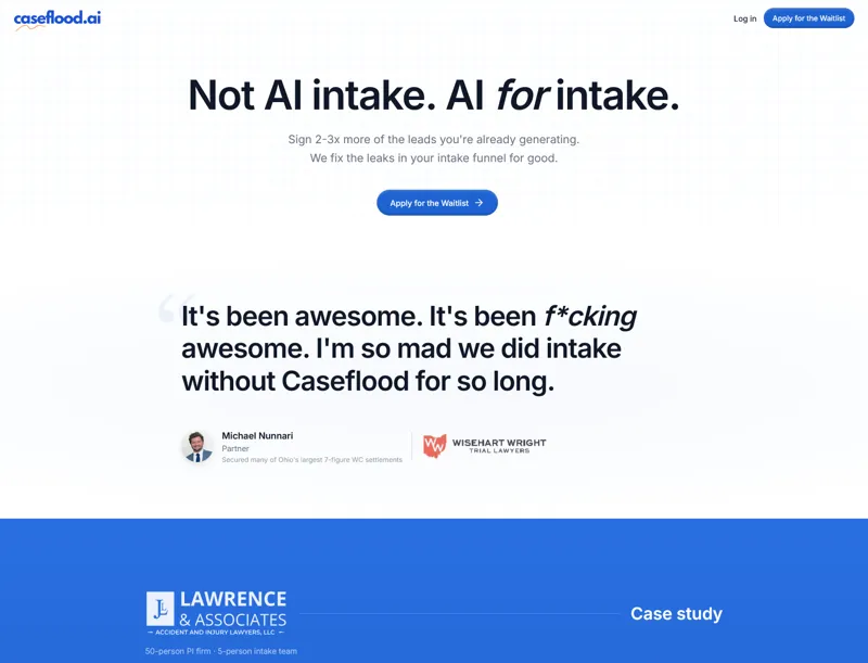 Screenshot of Caseflood
