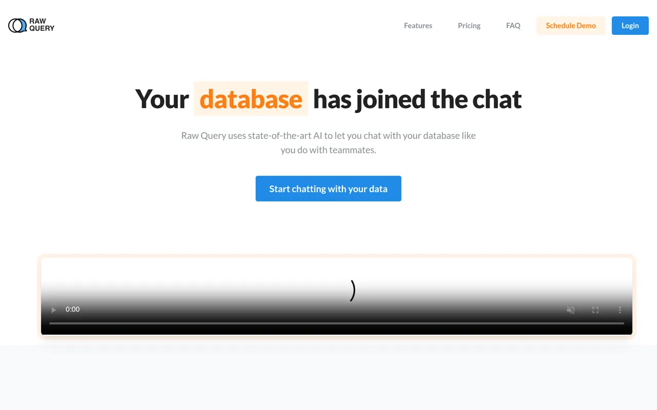 Screenshot of Raw Query