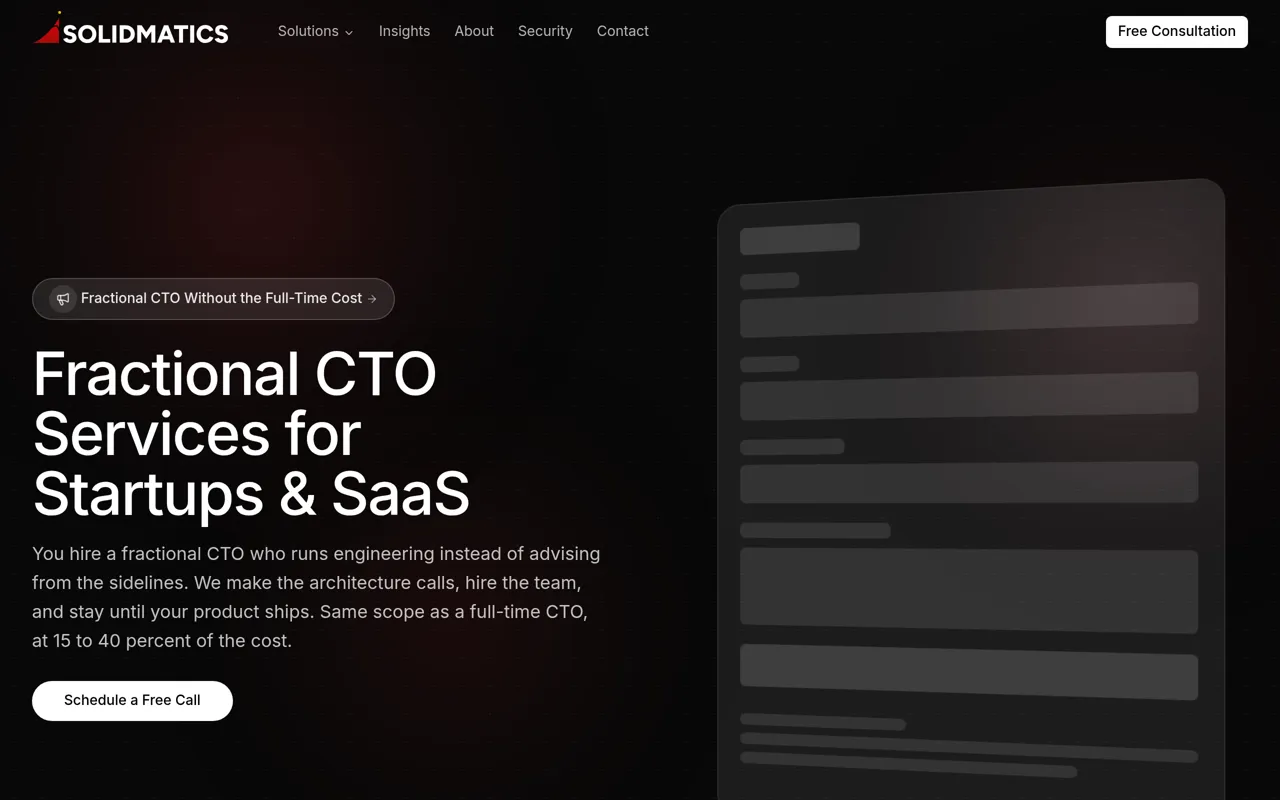 Screenshot of AI-powered engineering acceleration for SaaS teams.