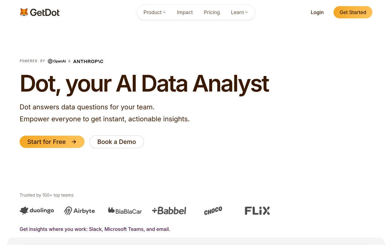 Screenshot of Dot