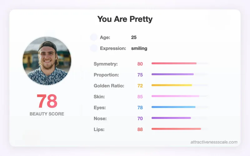 Screenshot of Attractiveness Scale