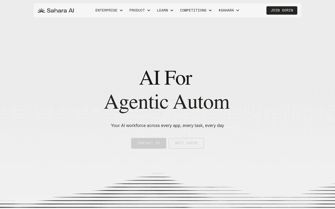 Screenshot of Sahara AI