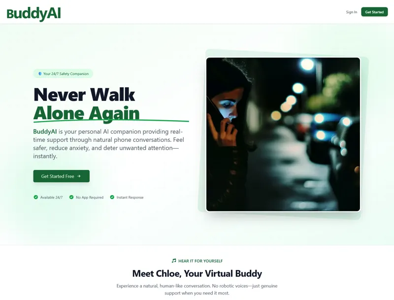 Screenshot of BuddyAI