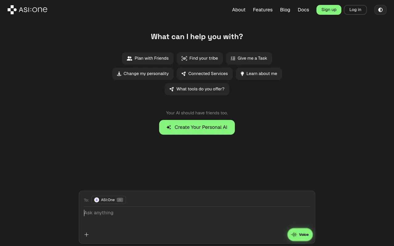 Screenshot of ASI:One