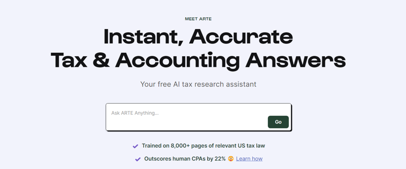 Screenshot of ARTE AI