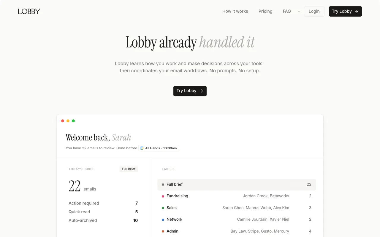 Screenshot of Lobby
