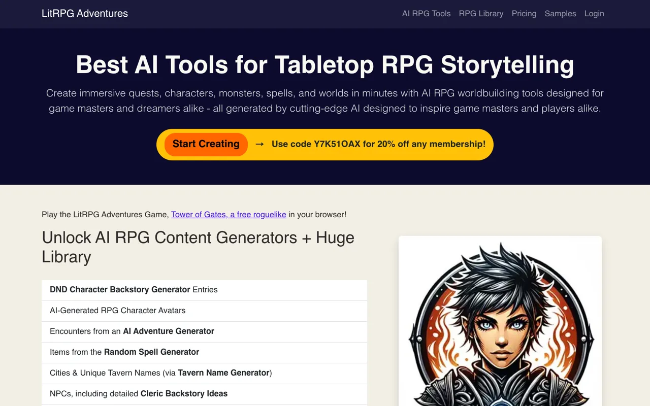 Screenshot of LitRPG Adventures
