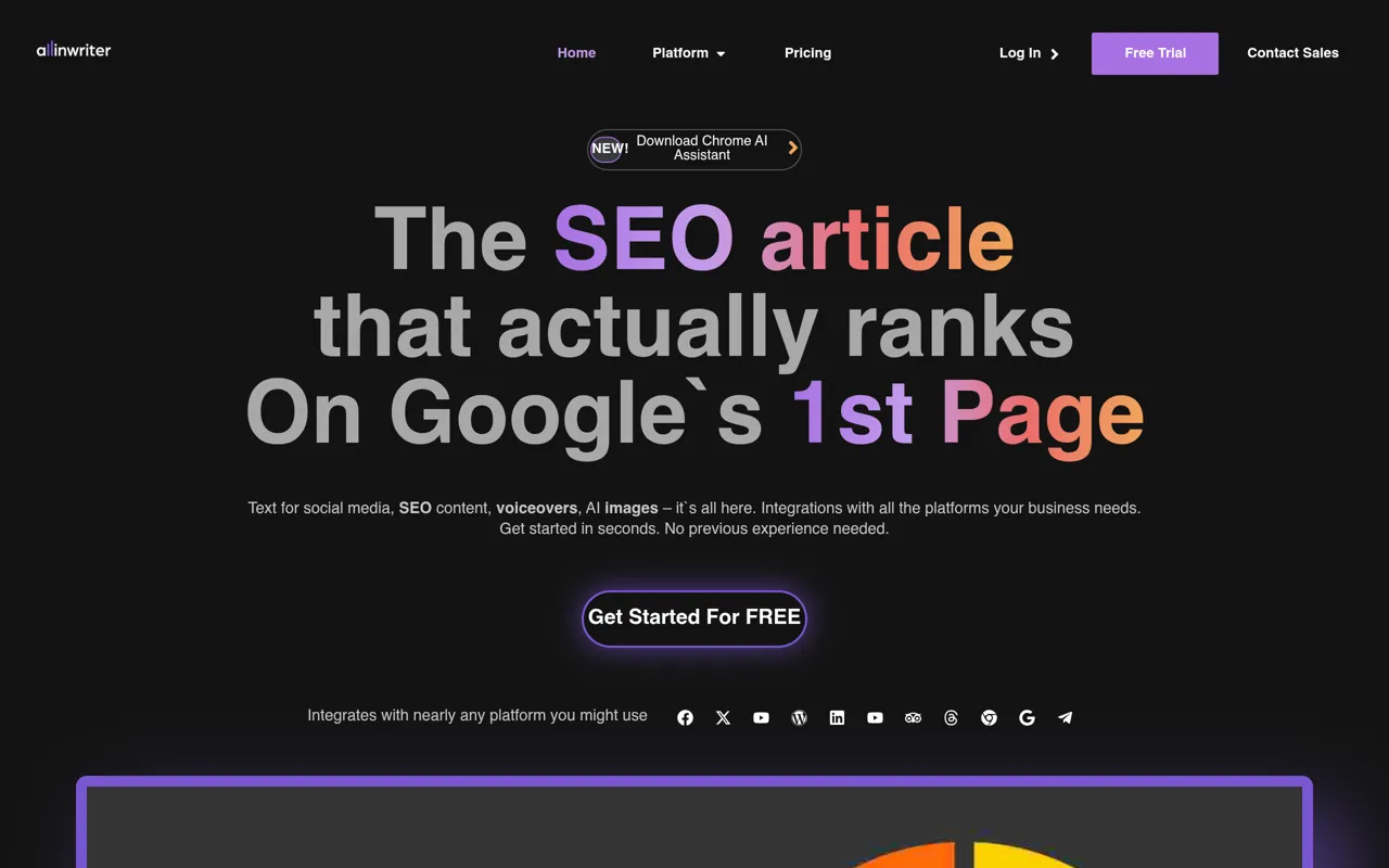 Screenshot of AllinWriter