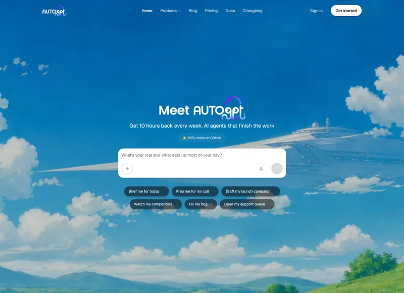Screenshot of AutoGPT