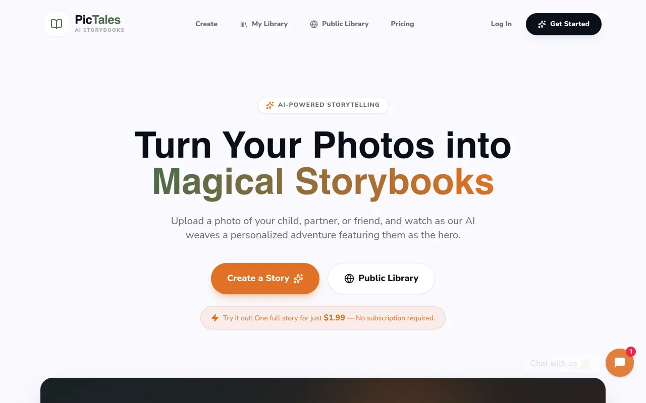 Screenshot of PicTales