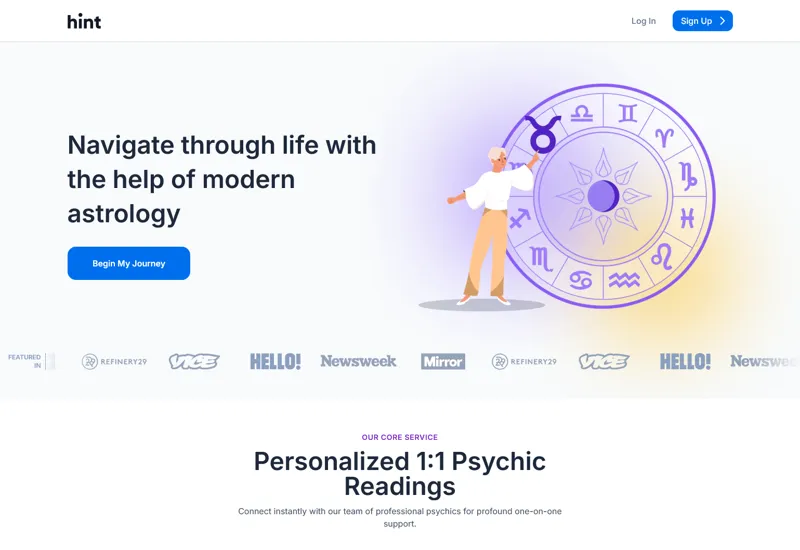 Screenshot of Hint