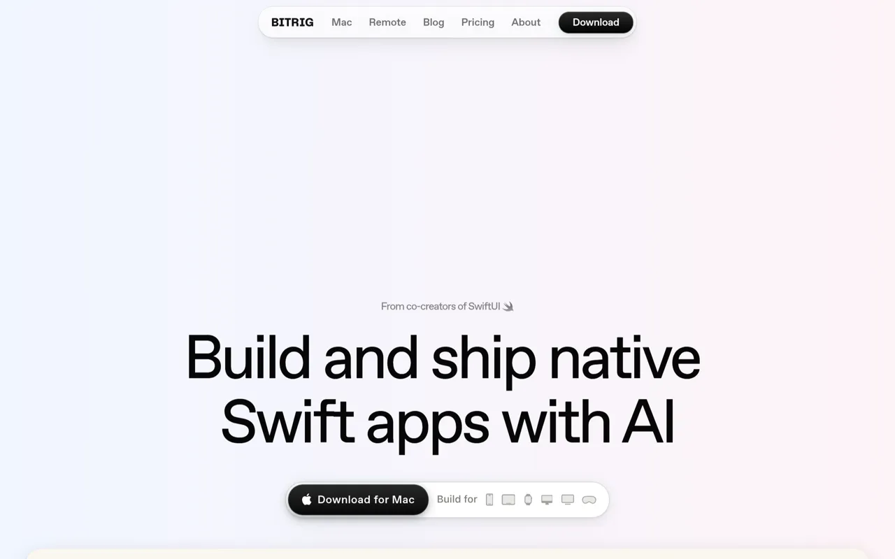 Screenshot of Bitrig