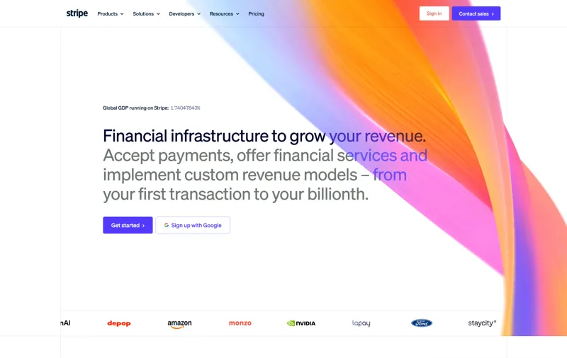 Screenshot of Stripe