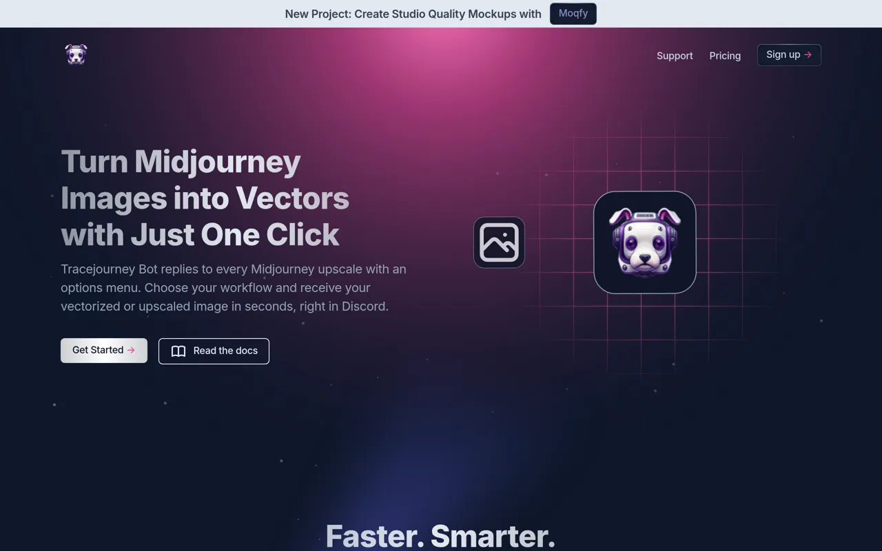 Screenshot of Tracejourney