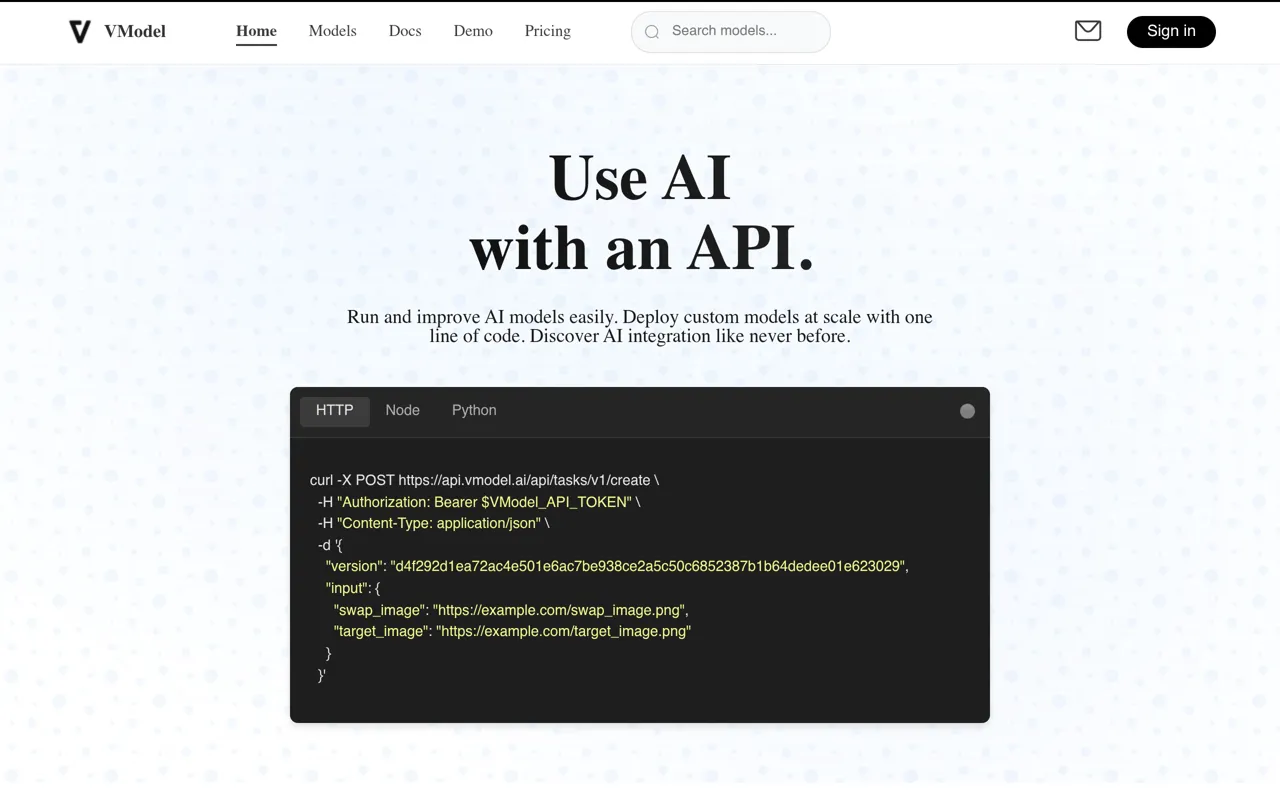 Screenshot of VModel