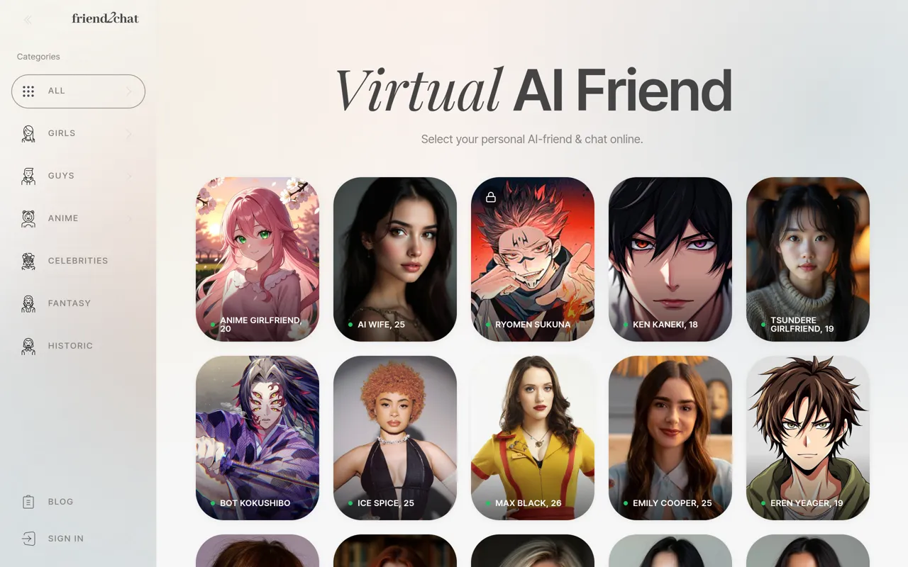 Screenshot of Friend2Chat