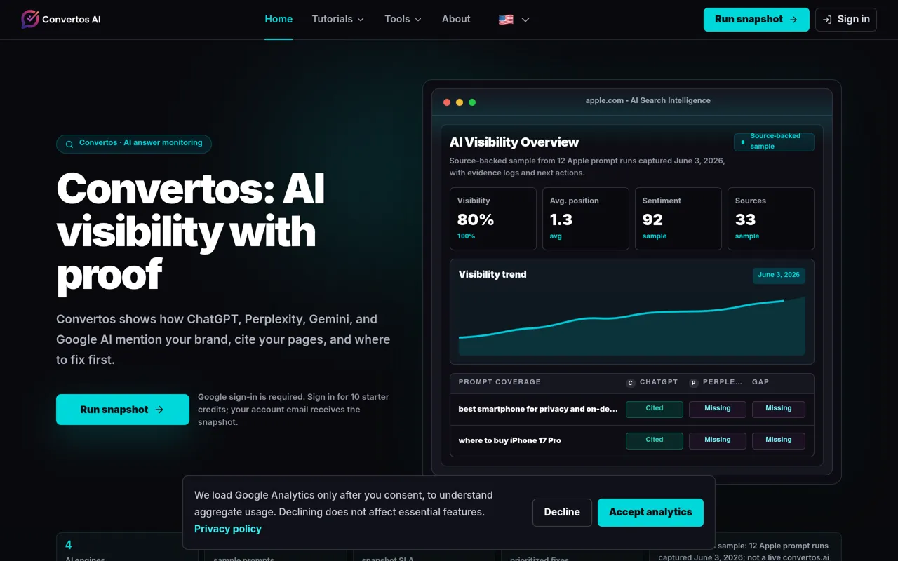Screenshot of Convertos