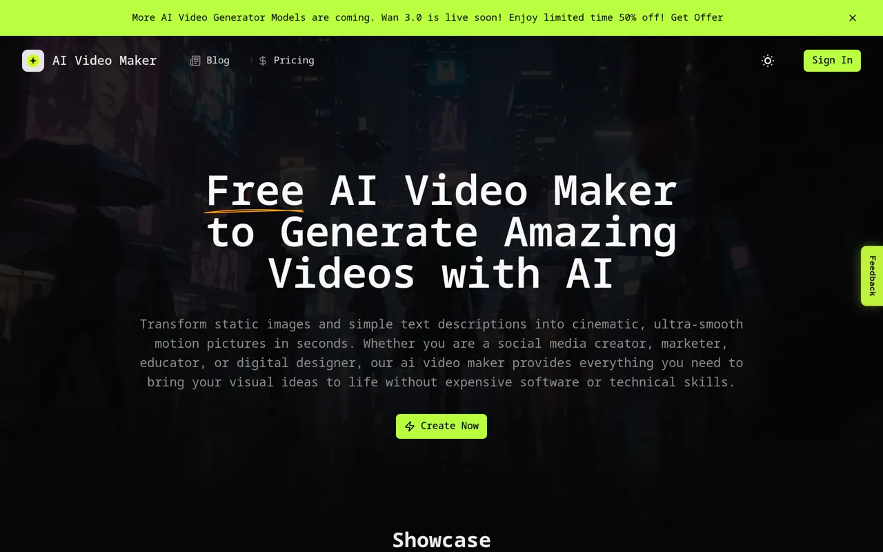 Screenshot of AI Video Maker