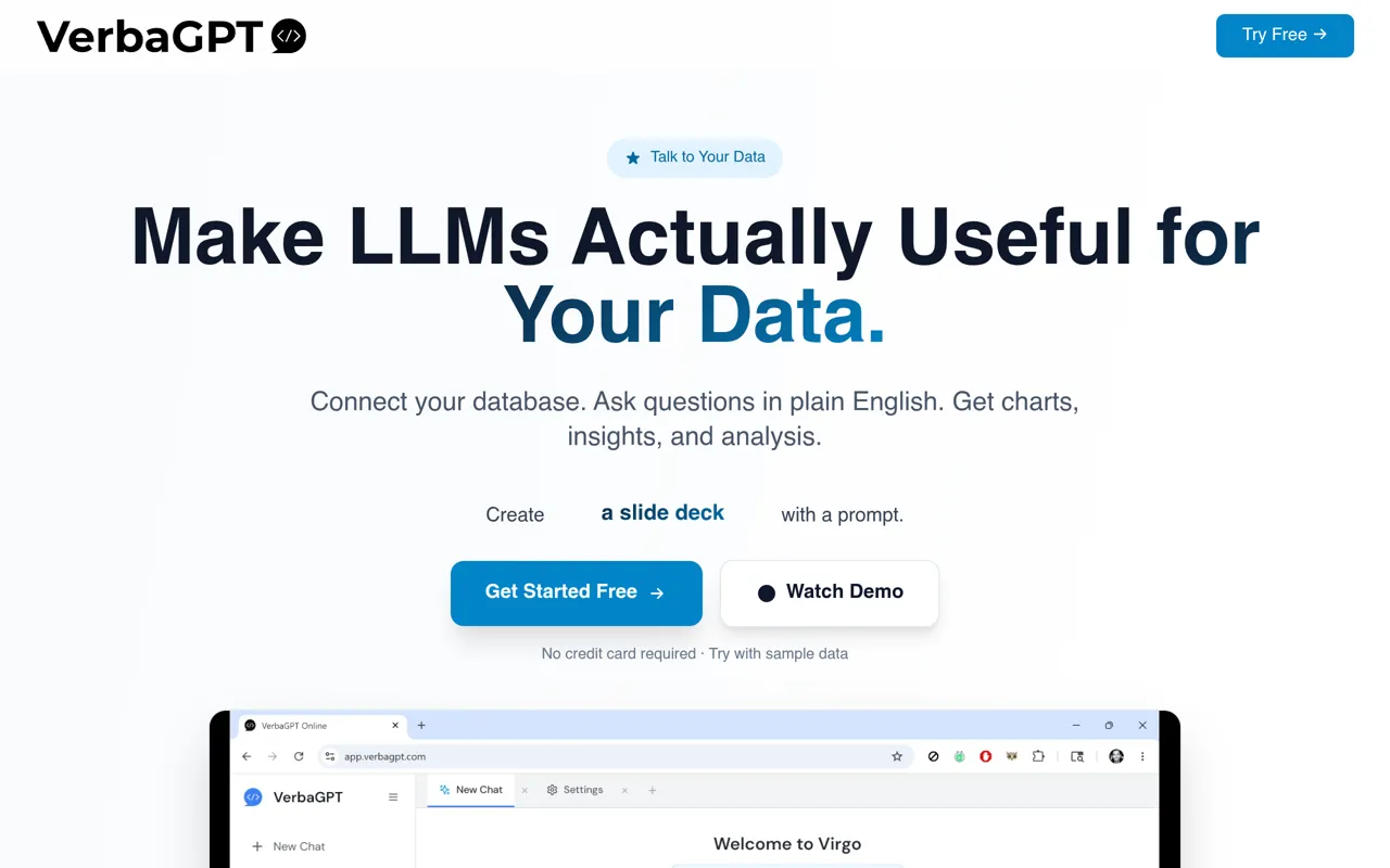 Screenshot of VerbaGPT