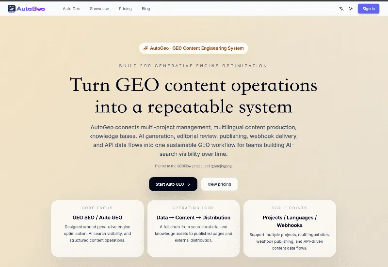 Screenshot of AutoGeo