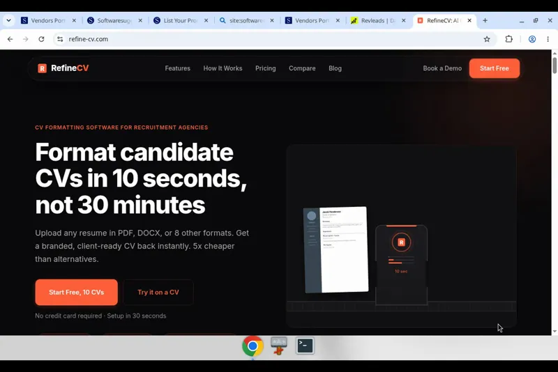 Screenshot of RefineCV