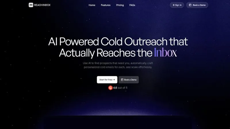Screenshot of reachinbox