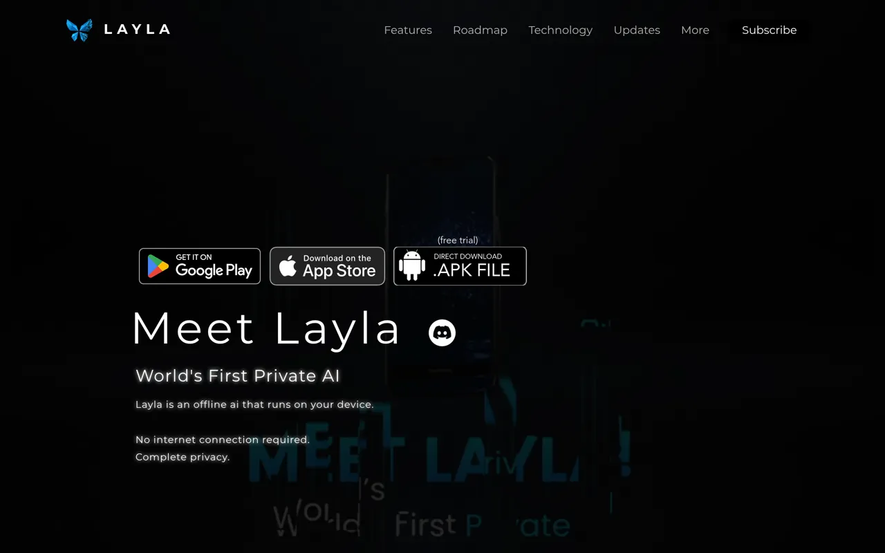 Screenshot of Layla