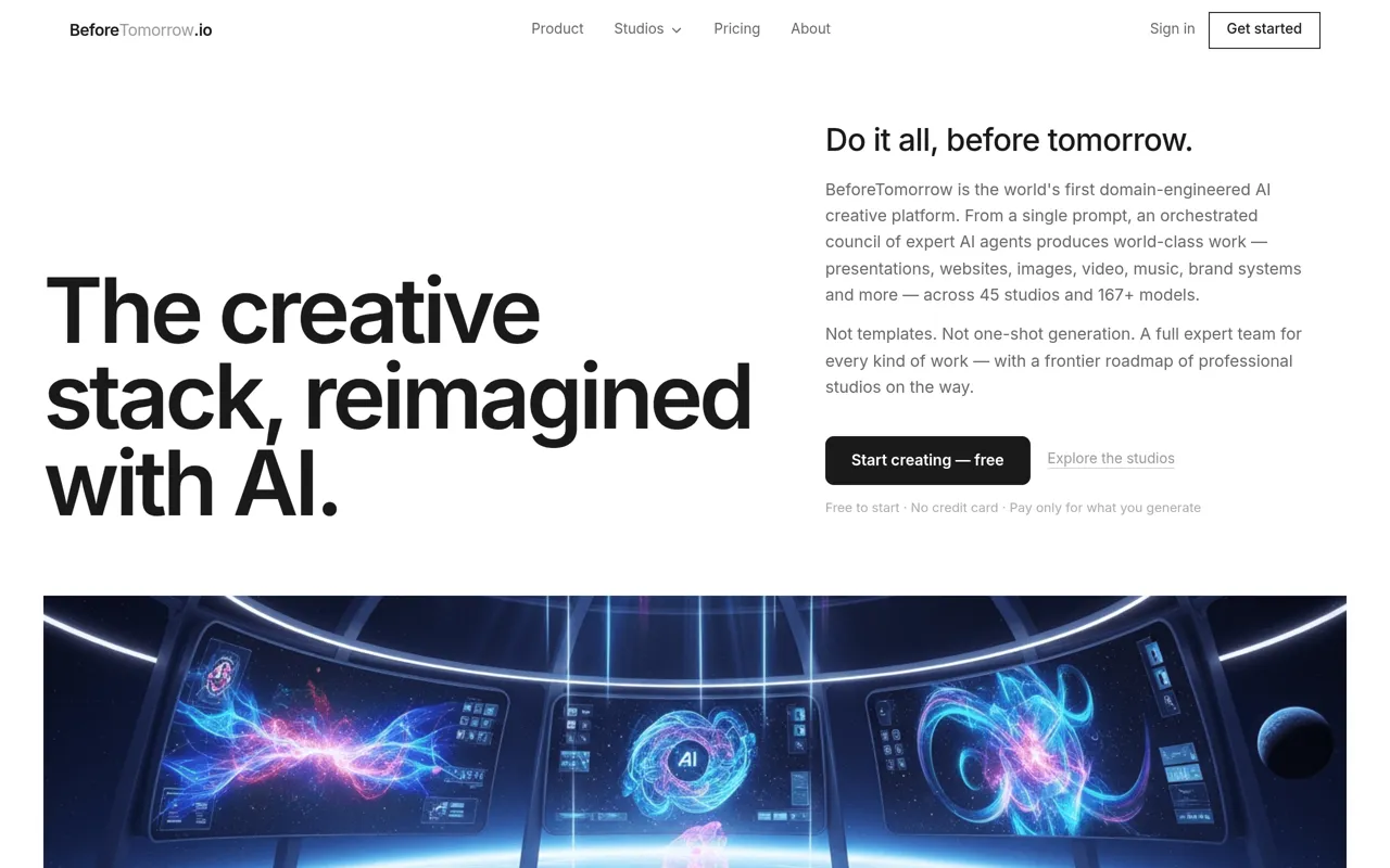 Screenshot of BeforeTomorrow