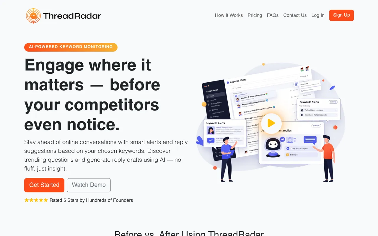 Screenshot of ThreadRadar