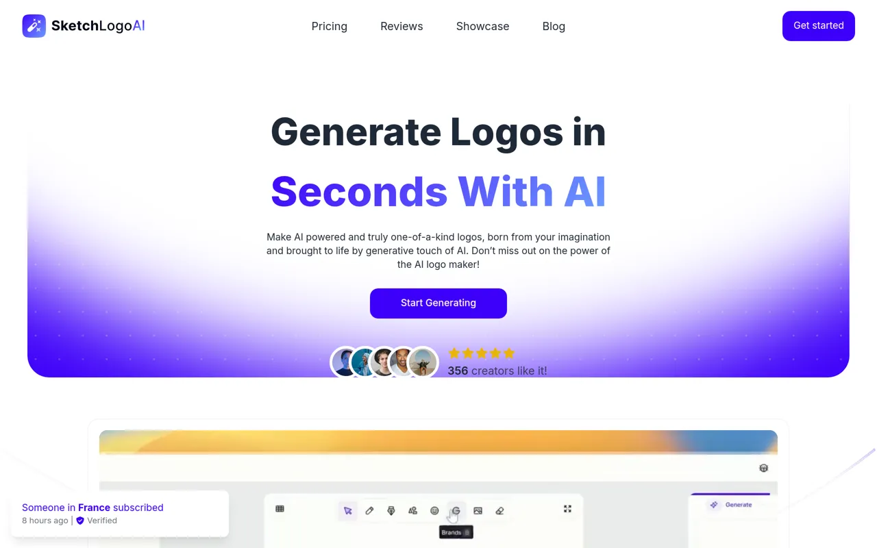 Screenshot of Sketch Logo AI