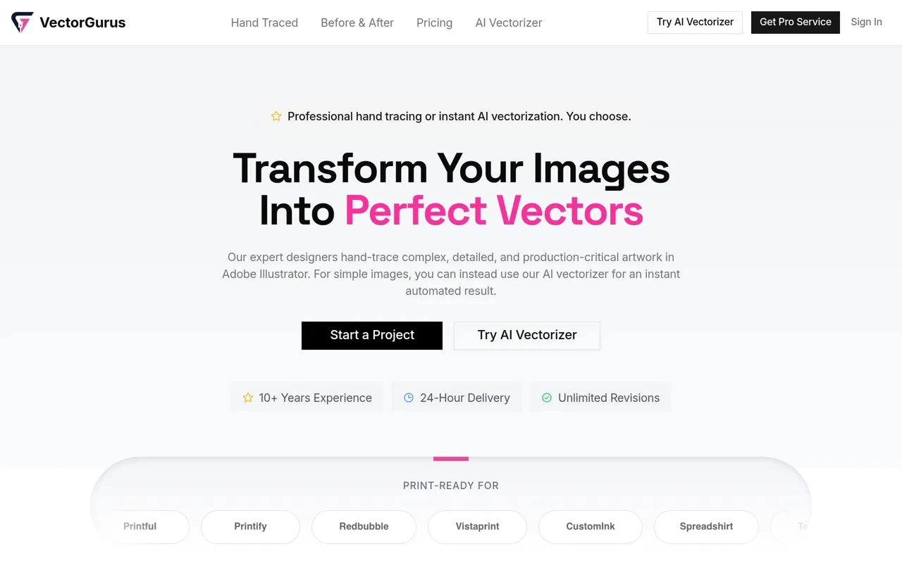 Screenshot of VectorGurus