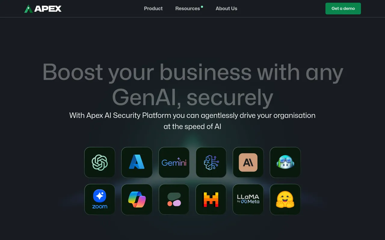 Screenshot of Apex AI Security Platform