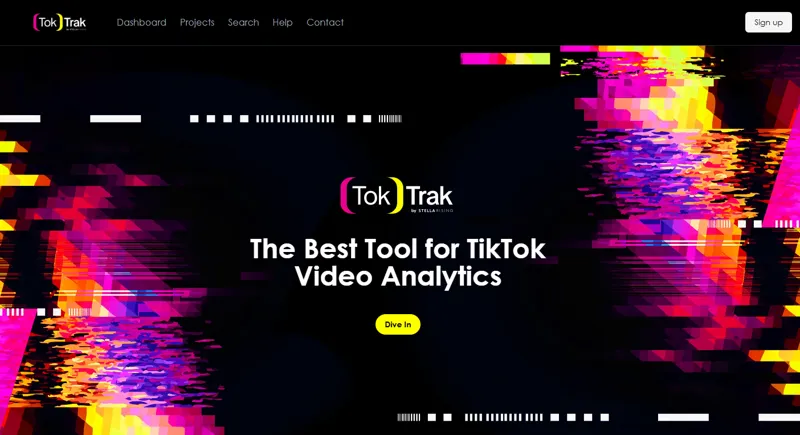 Screenshot of TokTrak