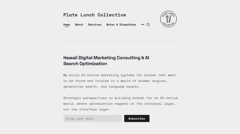 Screenshot of Plate Lunch Collective