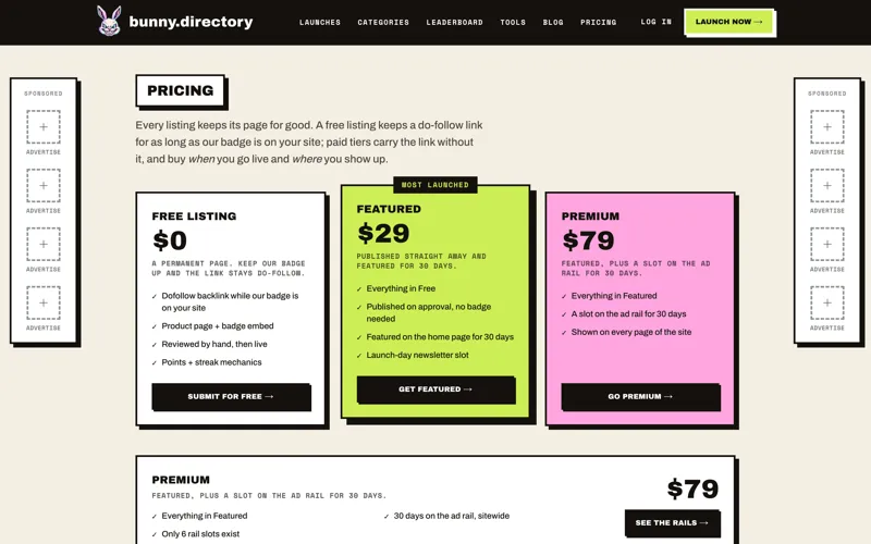 Screenshot of Bunny Directory