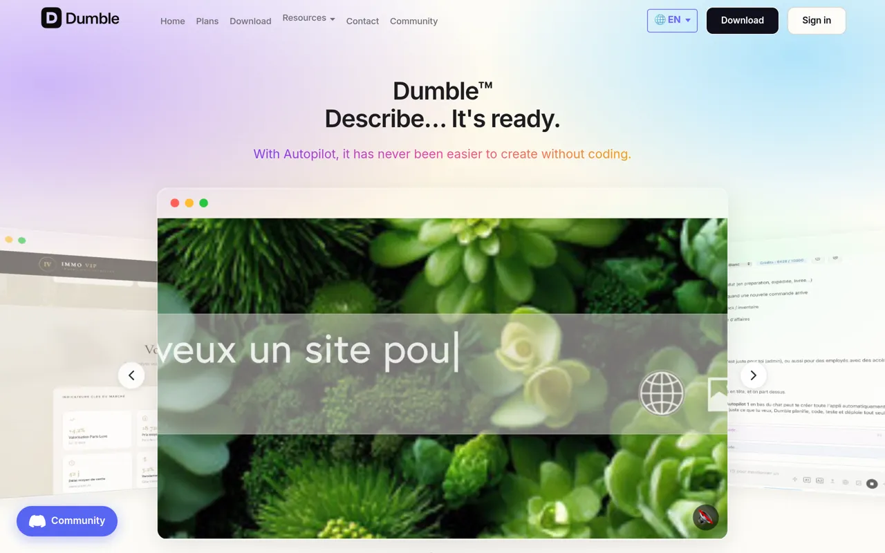 Screenshot of Dumble