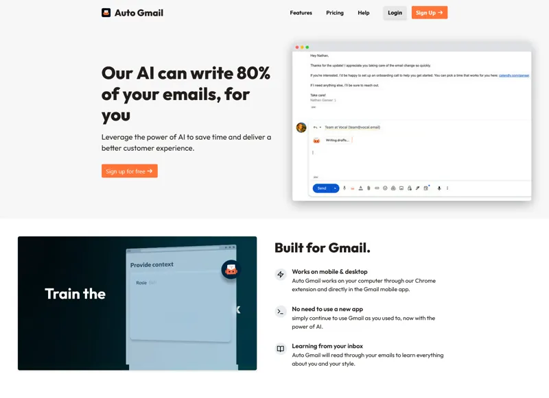 Screenshot of Auto Gmail