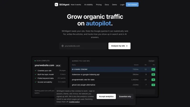 Screenshot of SEOAgent