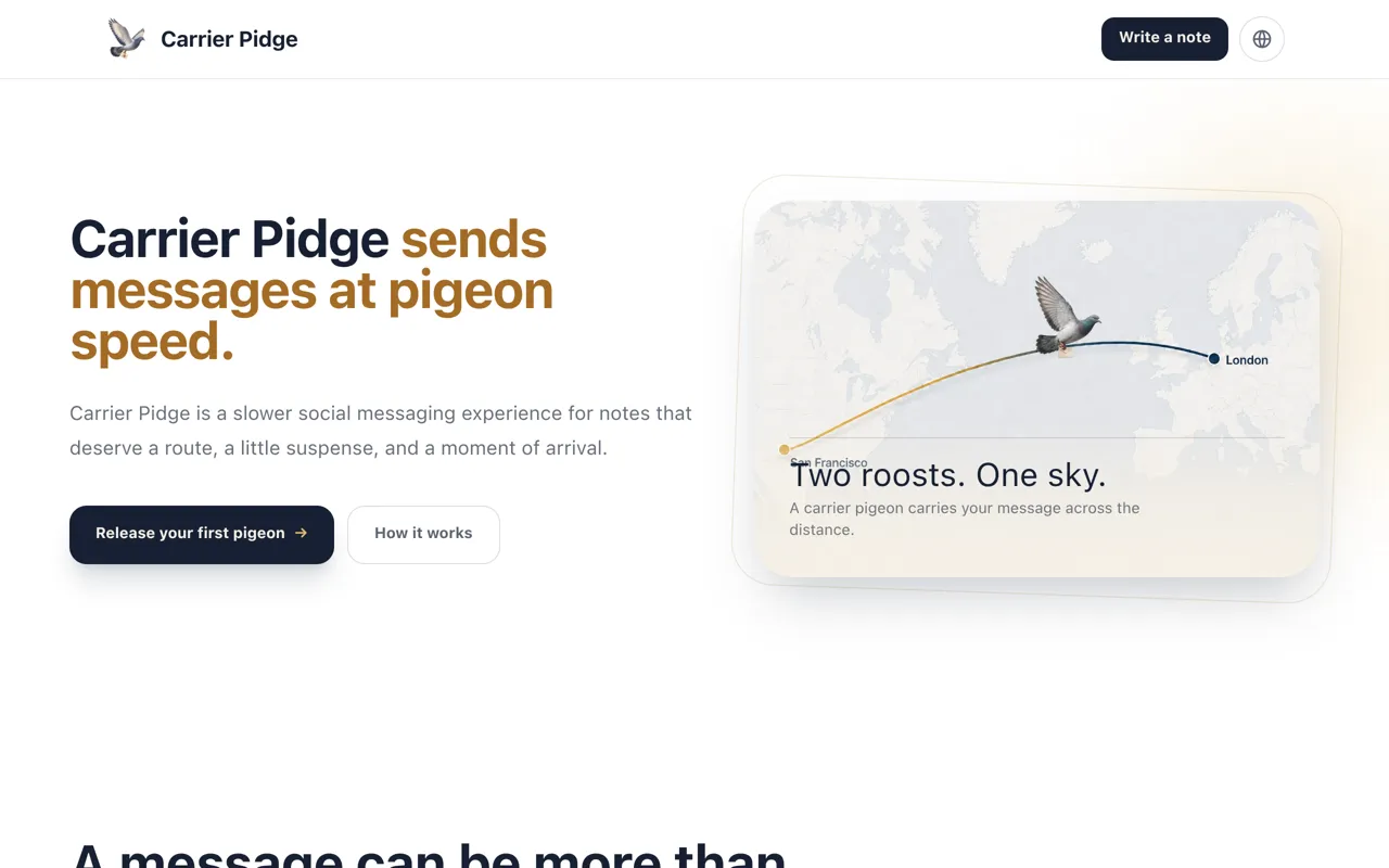 Screenshot of Carrier Pidge