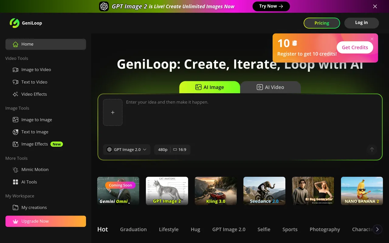 Screenshot of GeniLoop