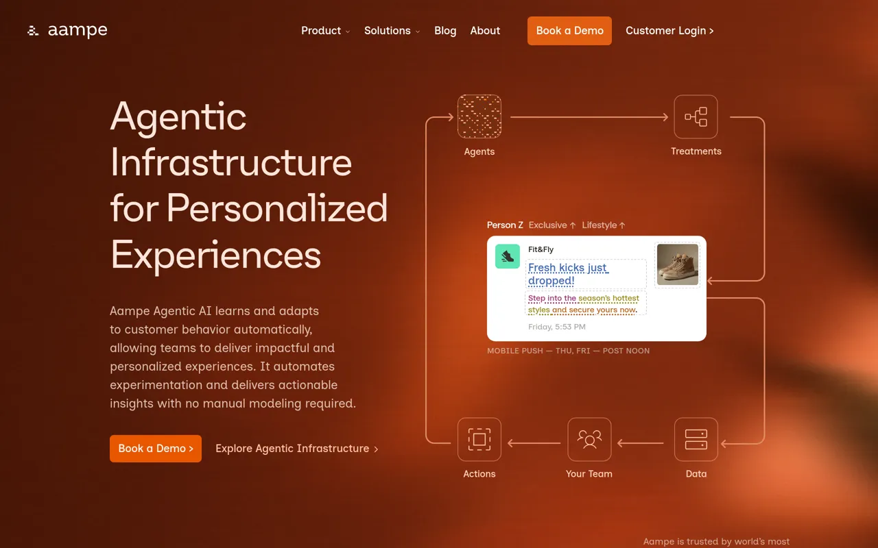 Screenshot of Aampe
