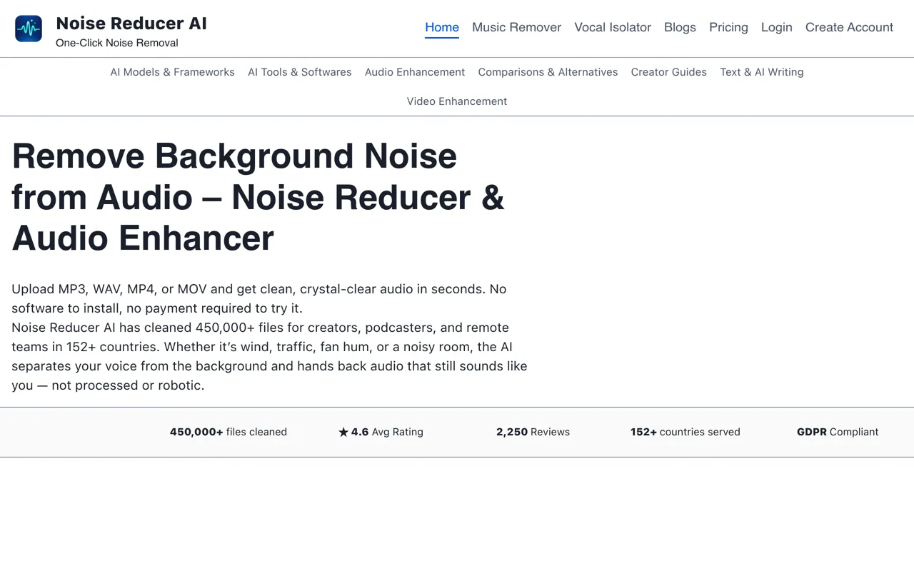 Screenshot of Noise Reducer AI