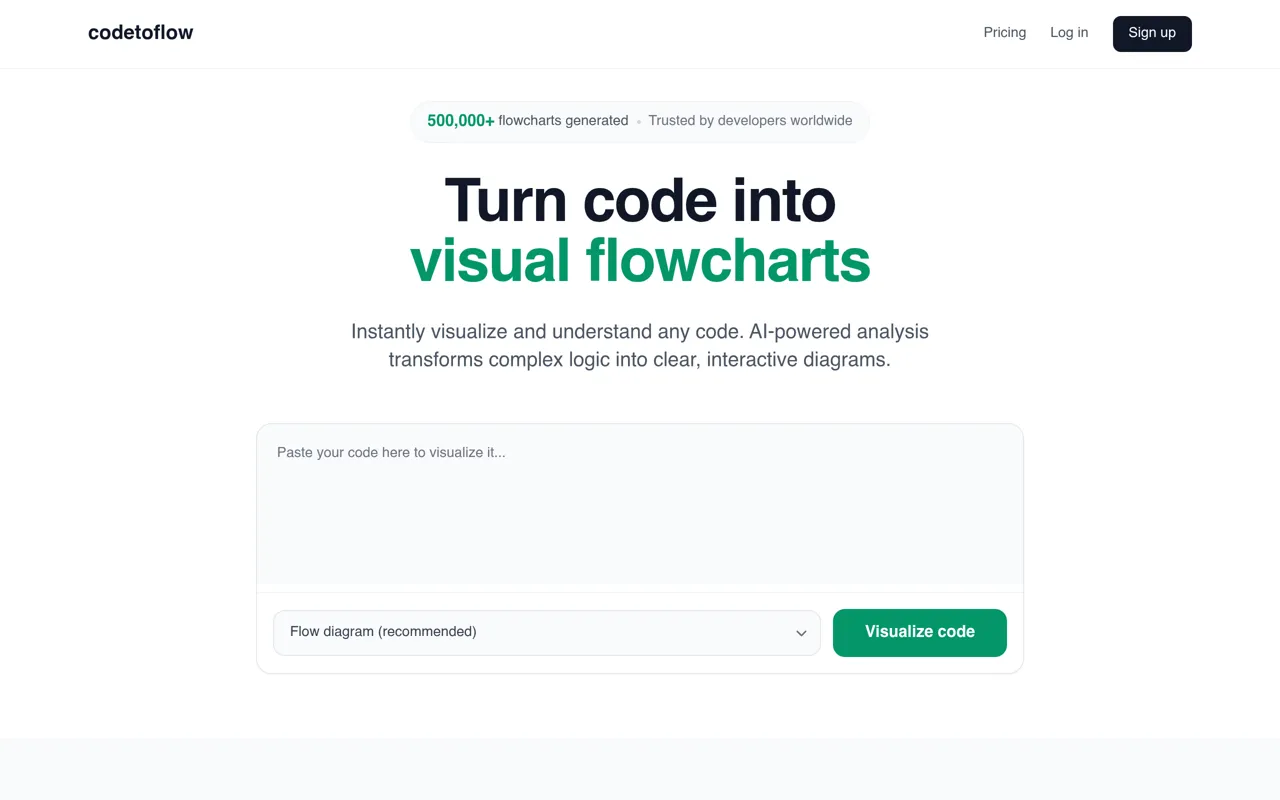 Screenshot of Code to Flowchart
