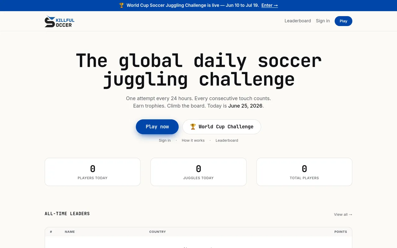 Screenshot of Skillful Soccer