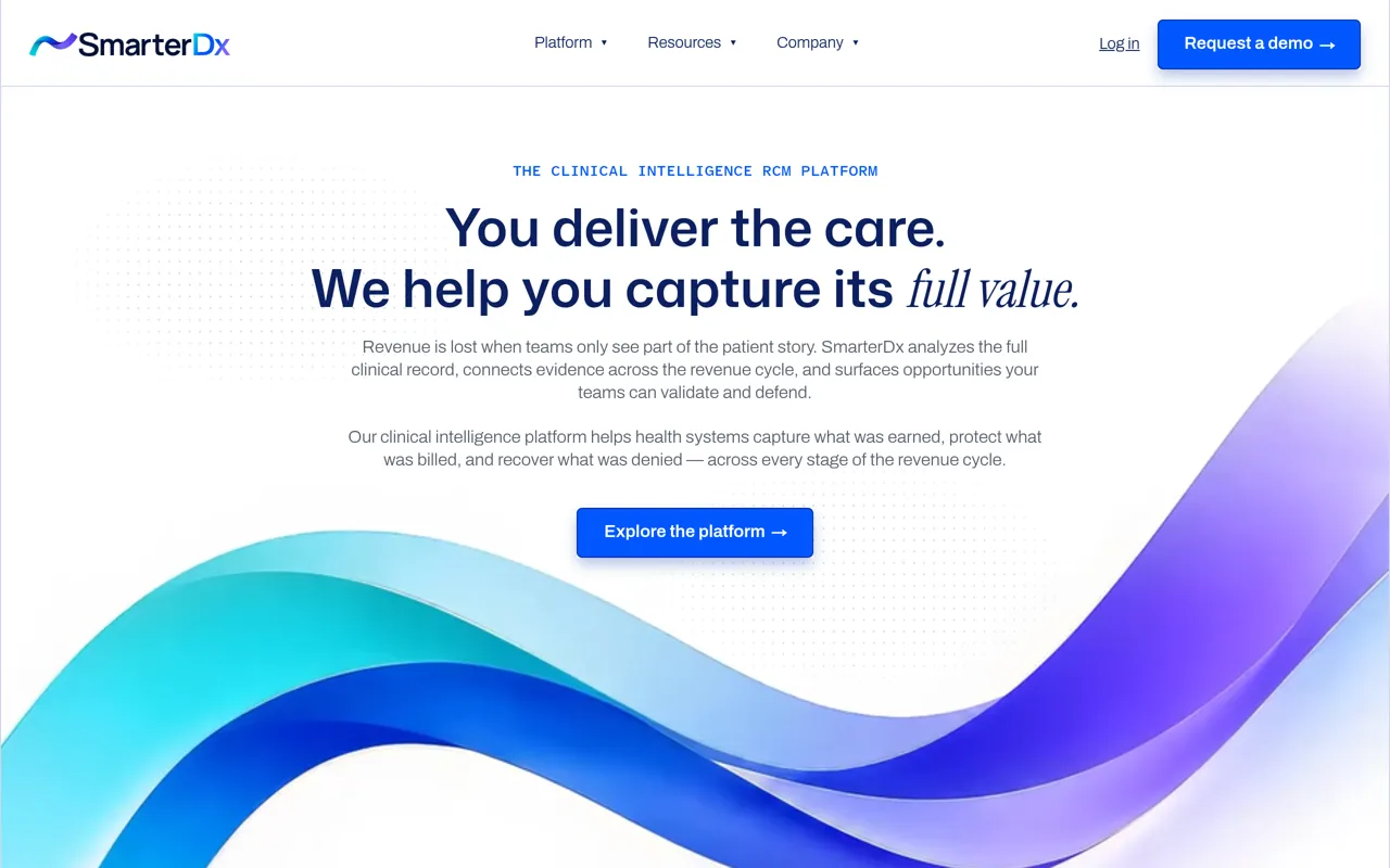 Screenshot of SmarterDx